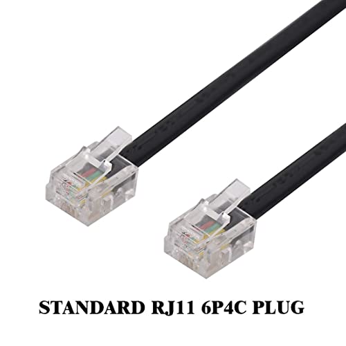 15FT Telephone Extension Cord Cable, Landline Phone Line Wire with RJ11
