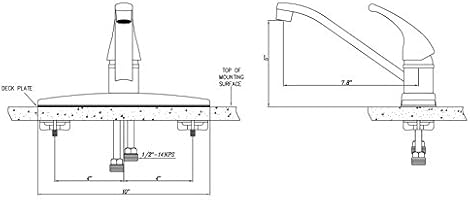 Dura Faucet Kitchen Faucet With Single Lever Handle Heavy Duty