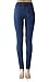 ISOLDE - Skinny Medium Blue Indigo Jegging Super Stretch Knit Denim for Women with Fully Functional Pockets M