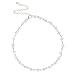 JaneDream White Black Acrylic Beads Choker Necklace Gold Silver Plated Chain