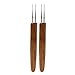 Homyl 7 Pieces Bamboo Hair Weaving Crochet Needles Hooks Dreadlock Tool Set 0.5mm