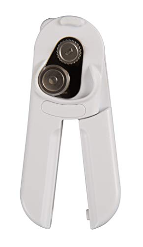 Culinare MagiCan, Manual Can Opener with Lid Release - Heavy Duty Lid Opener Kitchen Gadgets - Home Can Lid Opener Manual - Easy to Use Hand Held Effortlessly Open Cans, White, Stainless Steel