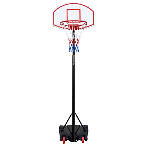 Kids Adjustable Basketball Goals Outdoor Indoor, Portable Backboard