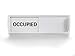 Privacy Sign with Color Options(white with black and white) (Restroom Sign, Office Sign, Conference Sign, Vacant Sign, Occupied Sign) - Tells Whether Room in Vacant or Occupied