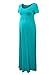 Jinson Women's Basic Maternity Soild Short Sleeve Long Maxi Dress Vestido with Empire Waist for Pregnancy