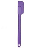 Mastrad Silicone Slim Spatula - Non-Stick Rubber Spatula - Soft Grip And Slender Design Great For Jars, Blenders, Small Containers And More (Purple)