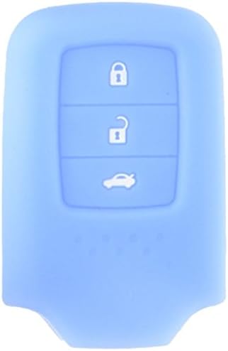 KIA Key Protector - Silicone Rubber Smart Key Cover - Protecting Remote Control (Key Fob) Case Cover by NJM (Blue)