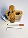 Raw Natural Wood stash Box with 2 Bats and Cleaning Tool fits in Pocket