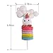Vanvene Reusable Colorful Rainbow Unicorn Cake Topper Set for Unicorn Party Supplies,Rainbow Unicorn Cake Decorations for Girls,Birthday party, Wedding & Baby Shower