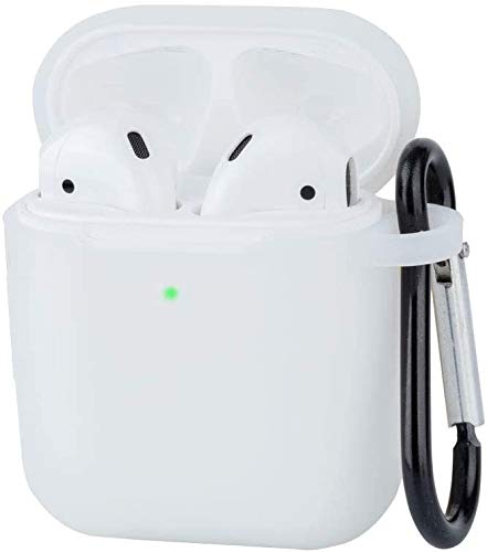 New Earpods Case Silicon with Earbuds Strap and Keychain Upgraded Ultra-Thin Soft Skin Cover Compatible with i12 inpods 12 Apple AirPods 2 & 1 - (i12 Case-Clear)