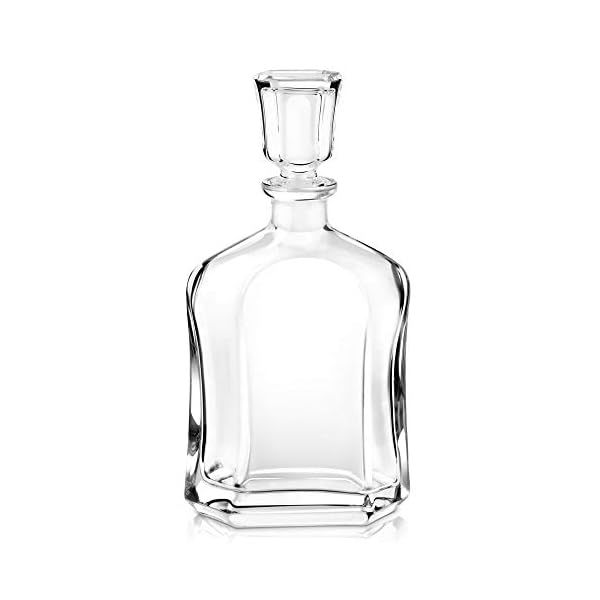 Maverton Whiskey Karaffe + 2/4 / 6er Whiskygläser Set mit Gravur - 700ml Whisky Dekanter - Geschenk zum Hochzeitstag für Paar - Monogramm – Bild 4