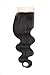 VRHOT 10'' Lace Closure Free Part 4x4 Body Wave 9A Brazilian Virgin Remy Human Hair Lace Frontal Closure 100% Unprocessed Natural Color Hair Products for Black Women 10 inch 30g/pc