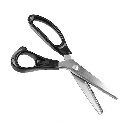 Pinking Shears, Triangular, Round, Tapered Edge, Stainless Steel Blades, for Dressmaking, Fabrics, Liners, Leather, Crafts 5mm