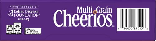 MULTI GRAIN CHEERIOS, HEART HEALTHY BREAKFAST CEREAL, GLUTEN FREE, 9 OZ