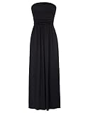 GRACE KARIN Women Strapless Casual Loose Ruched Long Maxi Dress with Pockets