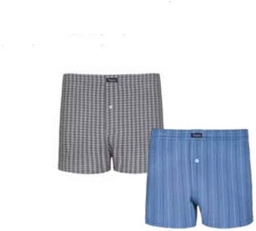 Men's 2-Pack 100% Cotton Loose Boxers Open Fly Underwear