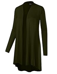 BILY Womens Open Front Lightweight Jersey Classic