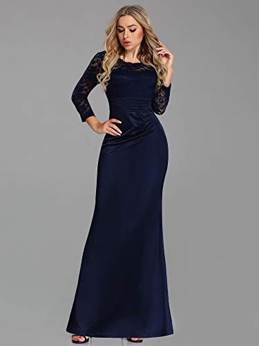 Ever-Pretty-Vestito-da-Cerimonia-Donna-Pizzo-Girocollo-Manica-Lunga-Sirena-Stile-Impero-07584