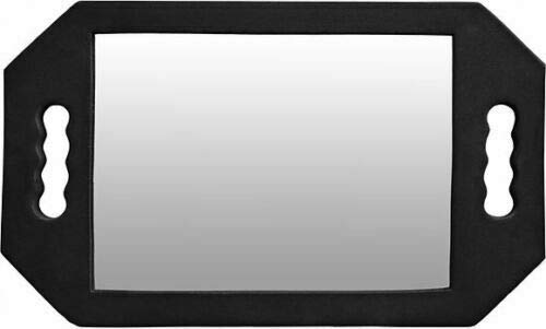 BY MIA Lightweight Handheld Mirror for Barbers & Salons - Double Handle Viewing Mirror for Back of Head Haircuts