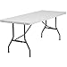 Flash Furniture 6-Foot Granite White Plastic Folding Table