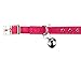 Pink Velvet Safety Elastic Belt Rhinestones Crystal Jeweled Cat Collars with Bell 8-10.5 Inches