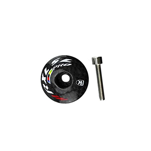 CarbonÂ StemÂ Cap , RXL SL Carbon Fiber + Alluminum Bolt Headset Top Cap 3K Glossy Height 8mm