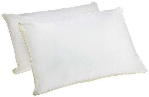 Perfect Fit Medium Density Standard Size 233 Thread-Count Quilted Sidewall Pillow 2 Pack, White