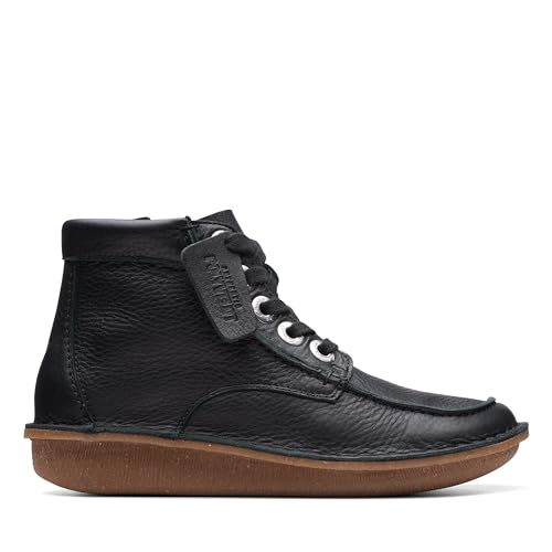 Femme Funny Cedar Shoes, Black Leather, 38 EU