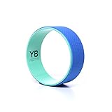 YOGABODY Jumbo Yoga Wheel, The Wonder Wheel, DVD and PDF Pose Chart Included, Teal/Blue