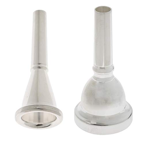 Professional Metal Trombone French Horn Mouthpiece, Brass Instrument Replacement Parts - Thumbnail 2