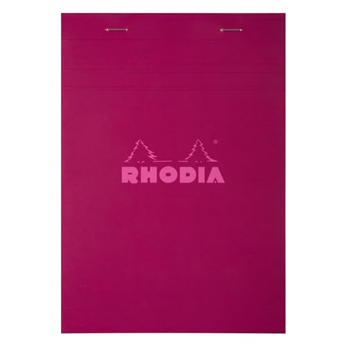 Rhodia 12295C stapled notepad COLOURS N°12-8,5x12 cm - Small squares - 80 F Detachable - paper 80 g/m² - Ast covers - Pack of 10 - Random Colour