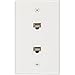 Buyer's Point Cat6 Female-to-Female Wall Plate | UL Listed, 2 Ports with an Easy Install Low Voltage Mounting Bracket, Perfect for High Speed Data Connection at Work or Home (White) — 1 Pack