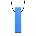 Chew Jewelry Brick Stick XXT Sensory Chew Necklace by ARK (Extra Extra Tough, Blue, Smooth)