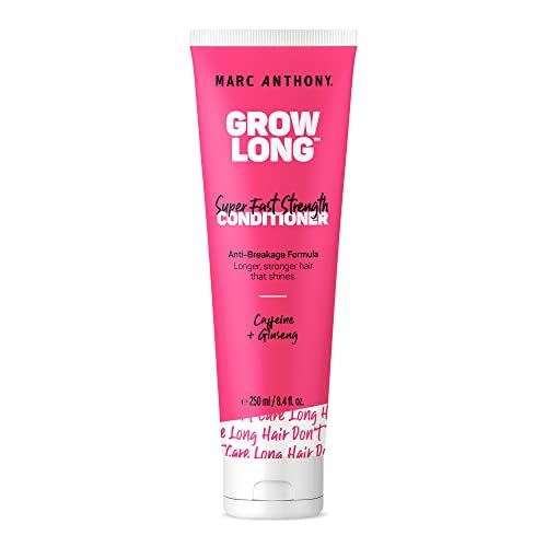 MARC ANTHONY STRENGTHENING CONDITIONER, GROW LONG – ANTI-FRIZZ, ANTI-BREAKAGE & NOURISHING FORMULA FOR SPLIT ENDS, & HAIR GROWTH – BIOTIN, VITAMIN E, CAFFEINE & GINSENG FOR DRY & DAMAGED HAIR