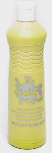 Scola Artmix 600ml Bottles Ready Mix Craft Poster Paint Lemon Yellow