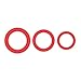 Lynk Pleasure Products Silicone Cock Ring Erection Enhancing 3 Pack Red, Medical Grade Silicone Penis Enhancer Set for Men, Last Longer & Get Harder