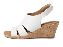 Rockport Women's Briah Sling Wedge Sandal, White