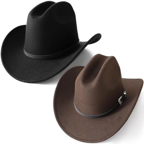 Western Cowboy Hat with Longhorn Bull Emblem, Brown Leather  display picture 1