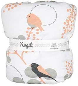 Nogili Hypoallergenic Beginning Stroller Blanket/Bassinet Baby Blanket with Combed Organic Cotton (Bloom Sparrow)