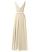 Alicepub V-Neck Chiffon Bridesmaid Dress Long Party Prom Evening Dress Sleeveless