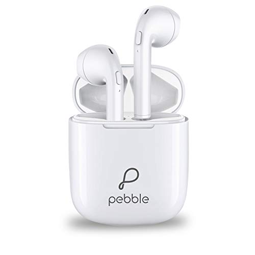 Pebble Duet True Wireless Ear Pods Headset with Mic (White)