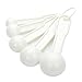 Bezall 5 in 1 White Plastic 1g 2.5g 5g 10g 15g Measuring Spoons Set Kitchen Baking Tools