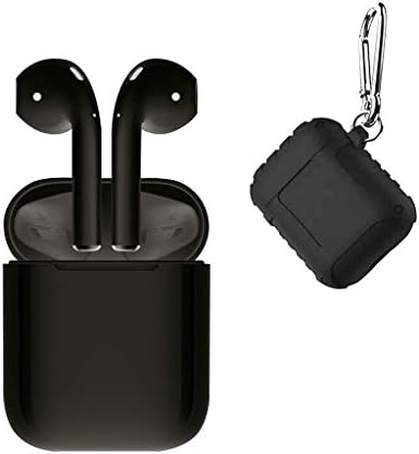 Mialice i12 TWS Wireless Bluetooth Earphones True Touch Earphone Bluetooth 5.0 Earbuds Sports Sweatproof Headset for All Smart Phone+Waterproof case (Black)