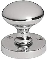 HANDLESTORE Designer Round Mortice Door Knob Polished Chrome Pair view 3