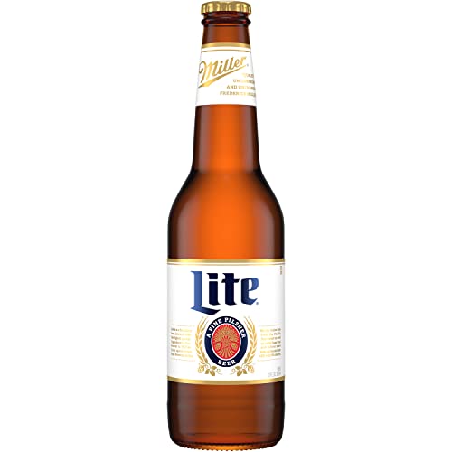 Miller Lite Pilsner Beer, Light Beer, Beer 24 Pack, 12 FL OZ Bottles, 4