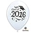 Class of 2016 White Latex Balloon 12 Pack