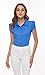Double Plus Open Women's Button Down Shirts Pleated Business Casual Short Sleeve Blouse White 8