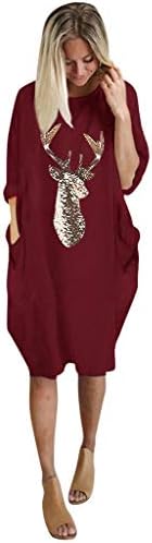LOPELY Women Letter Print Baggy Blouse Dress Crew Neck Long Sleeve Casual T-Shirt  Top Christmas Pullover Tops Plus Size(B-Red,8 UK/M CN) price in UAE |  Amazon UAE | kanbkam