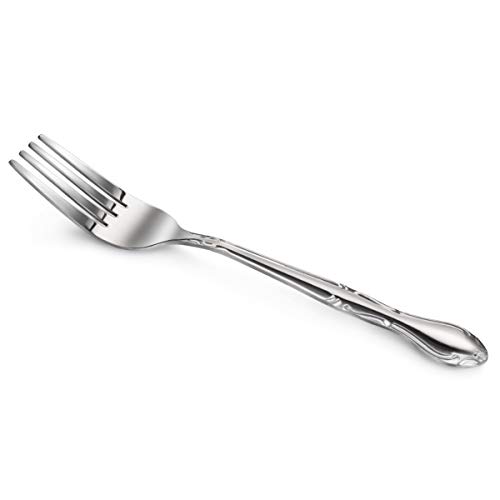 New Star Foodservice 58642 Stainless Steel Rose Pattern Dinner Fork, 7.2-Inch, Set of 12... - //medicalbooks.filipinodoctors.org