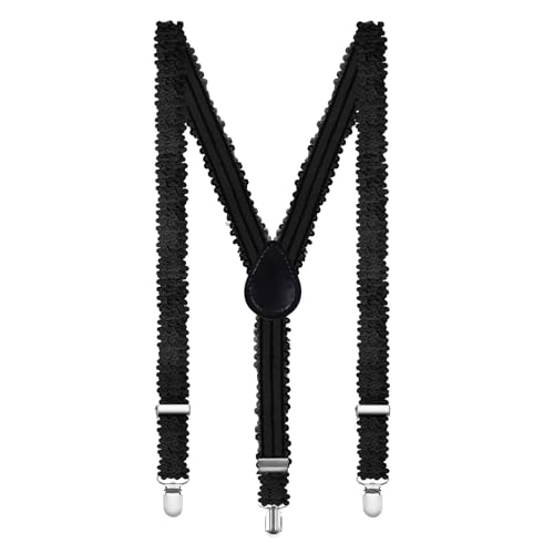 Black Sequin Suspenders